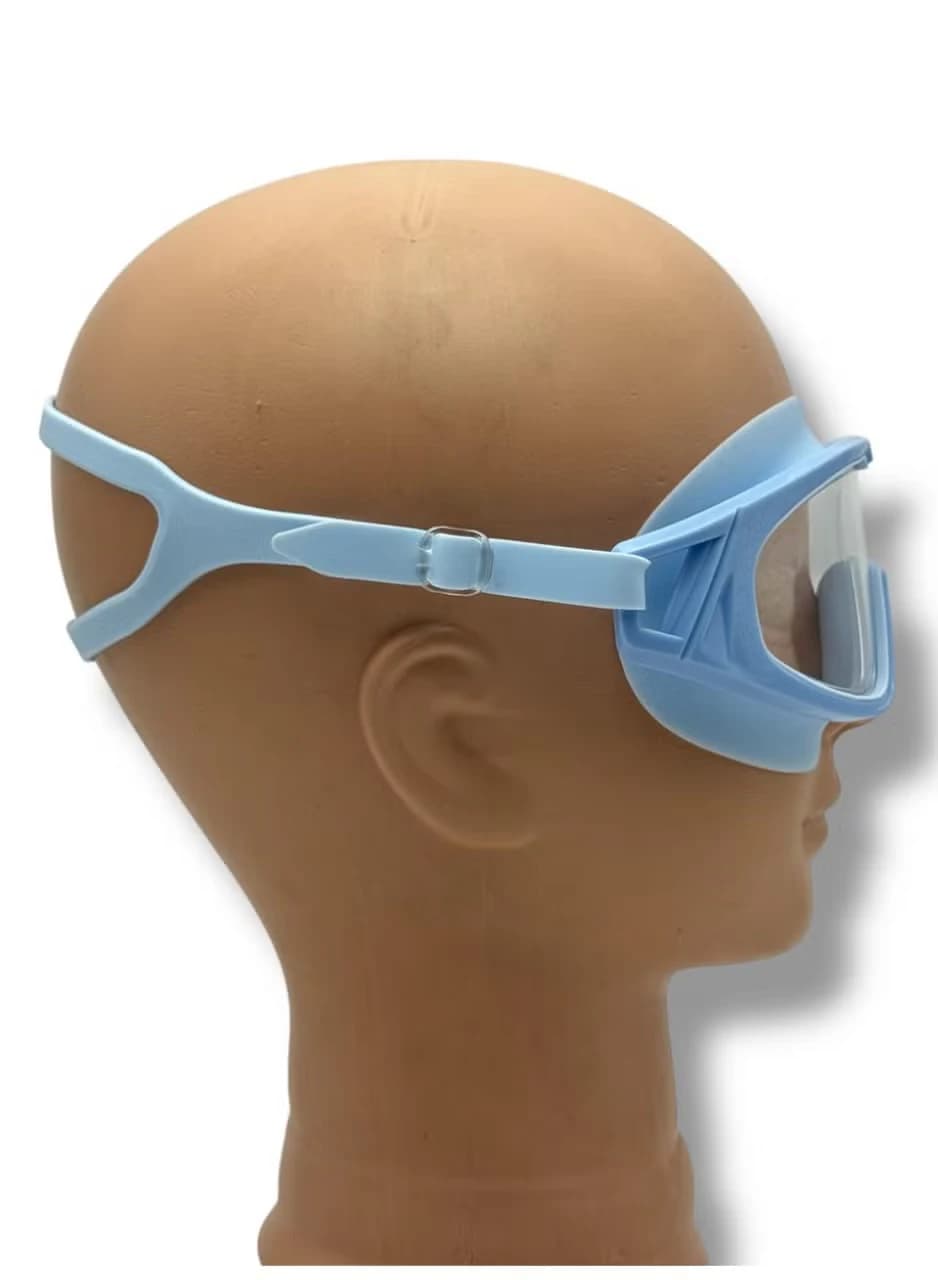 Large diving goggles for swimming and diving with clear vision and anti-fog lens