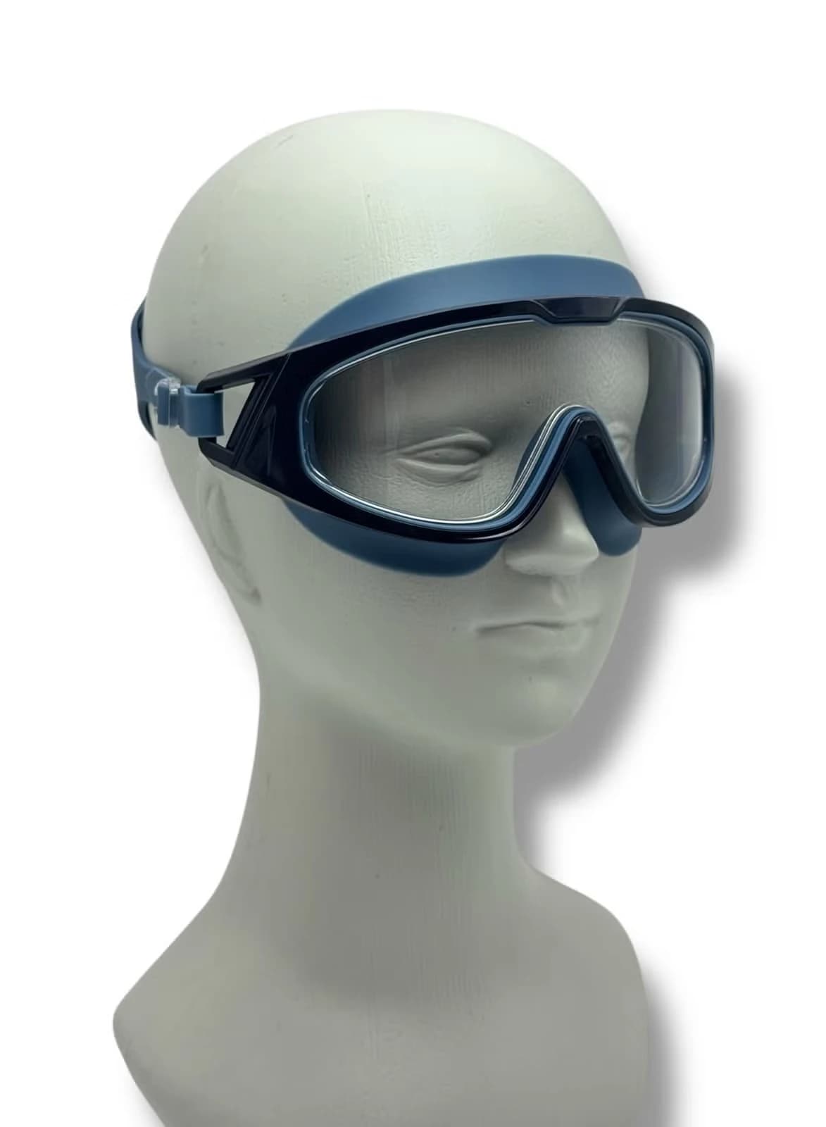 Large diving goggles for swimming and diving with clear vision and anti-fog lens
