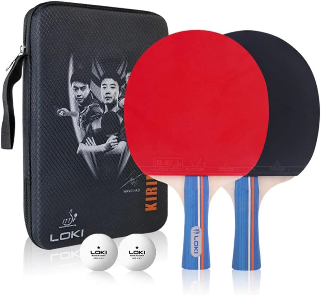 Loki Table Tennis Racket Set, Ping Pong Paddles with 2 Balls (K6)