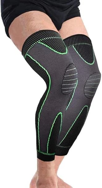 Long Leg Medical Knee Brace - One Piece - Flexible Compression with Top Fixation