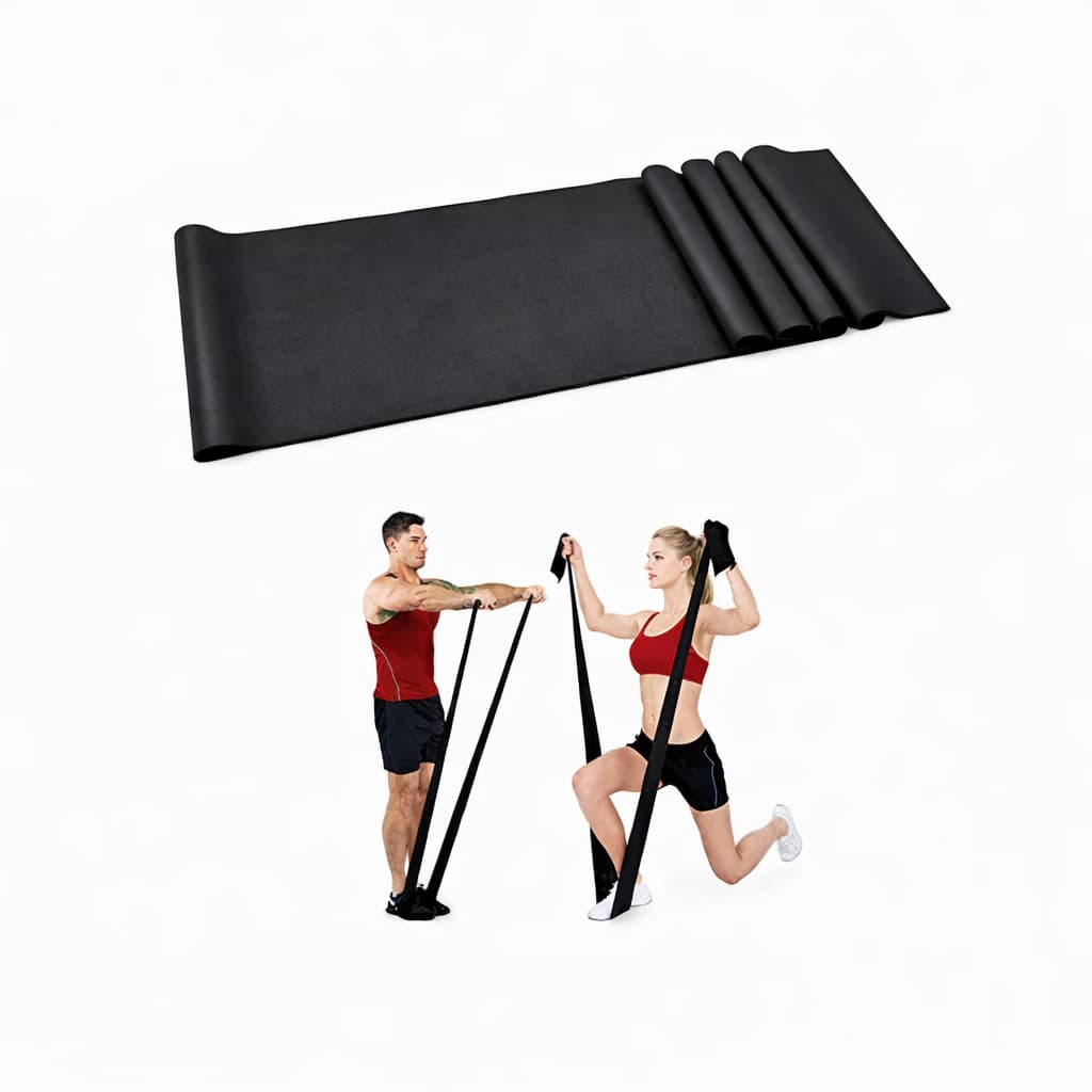 Latex Resistance Band - 1.5 M × 0.65 mm - Black (Color may vary)