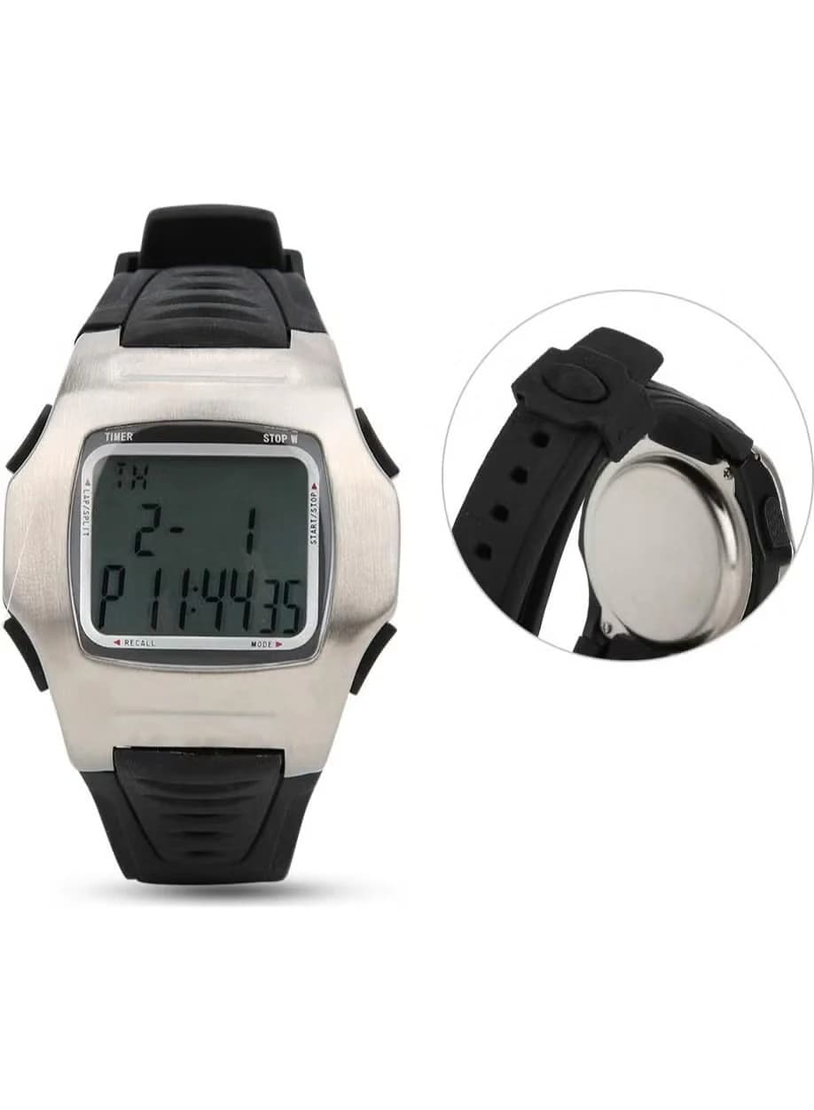 Multifunctional Digital Sports Watch for Referees and Coaches, Stainless Steel 