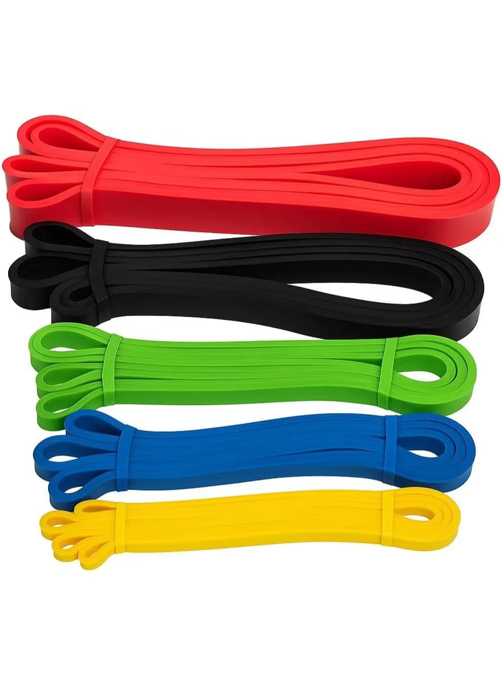 Natural Chin-Lift Roller Set, 5 Elastic Resistance Bands, Flexible Bands, Weight