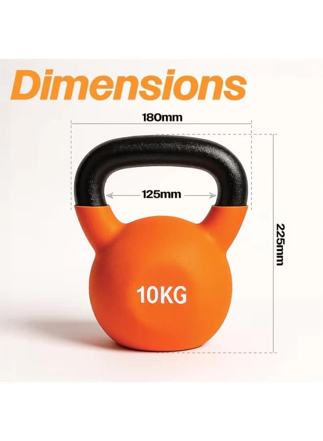 Neoprene iron weight with non-slip coating, comfortable grip, flat base