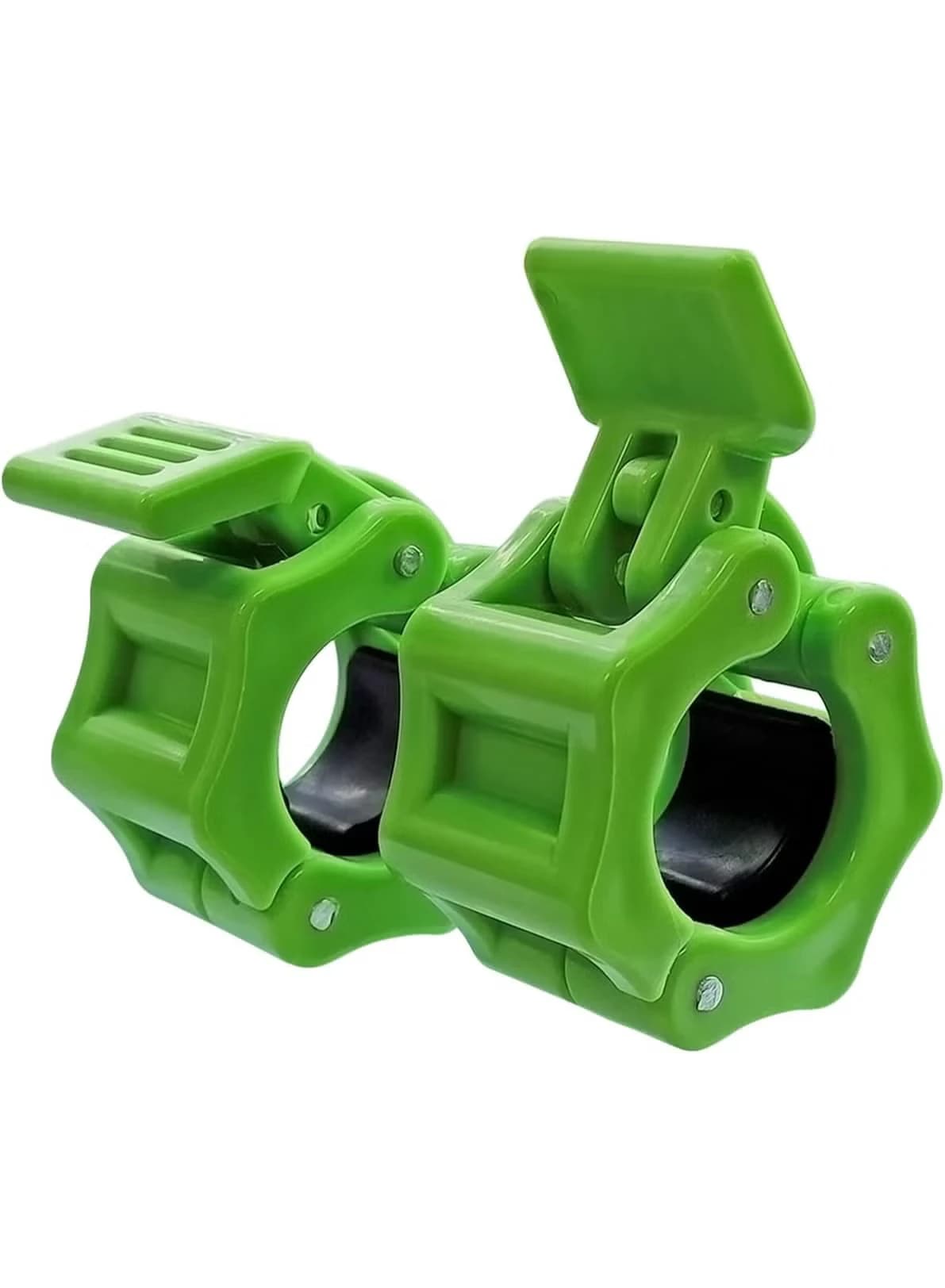 One pair of classic 1-inch diameter barbell clamps, quick-release clamps