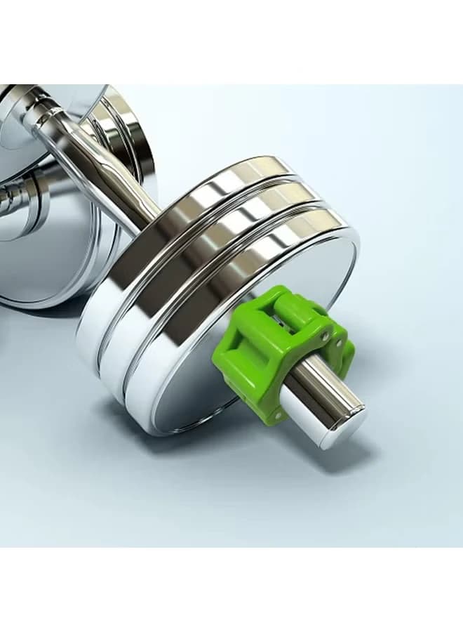 One pair of classic 1-inch diameter barbell clamps, quick-release clamps