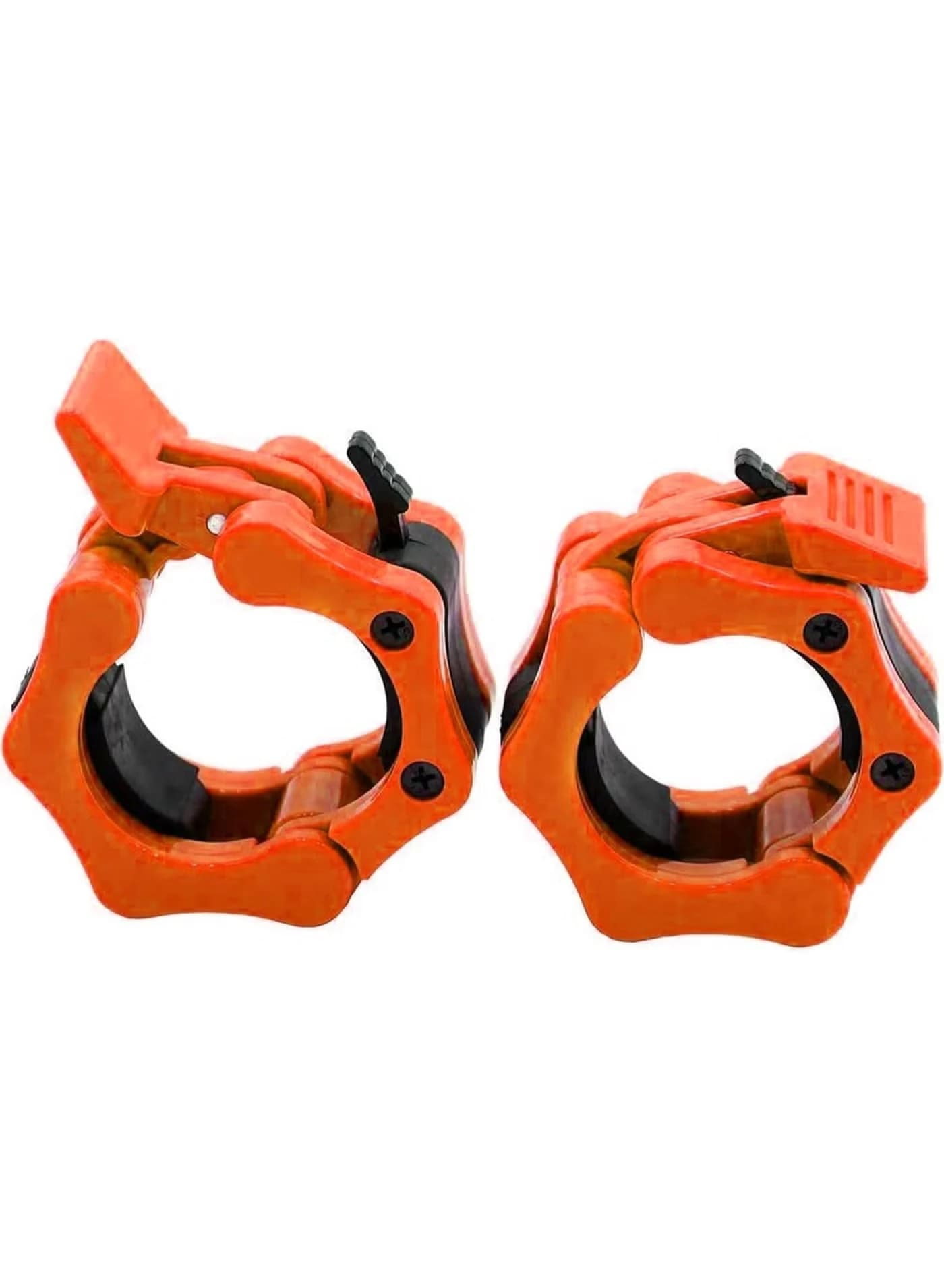 Pair of 2" Olympic barbell mounting clamps, fast carbon fiber, professional 