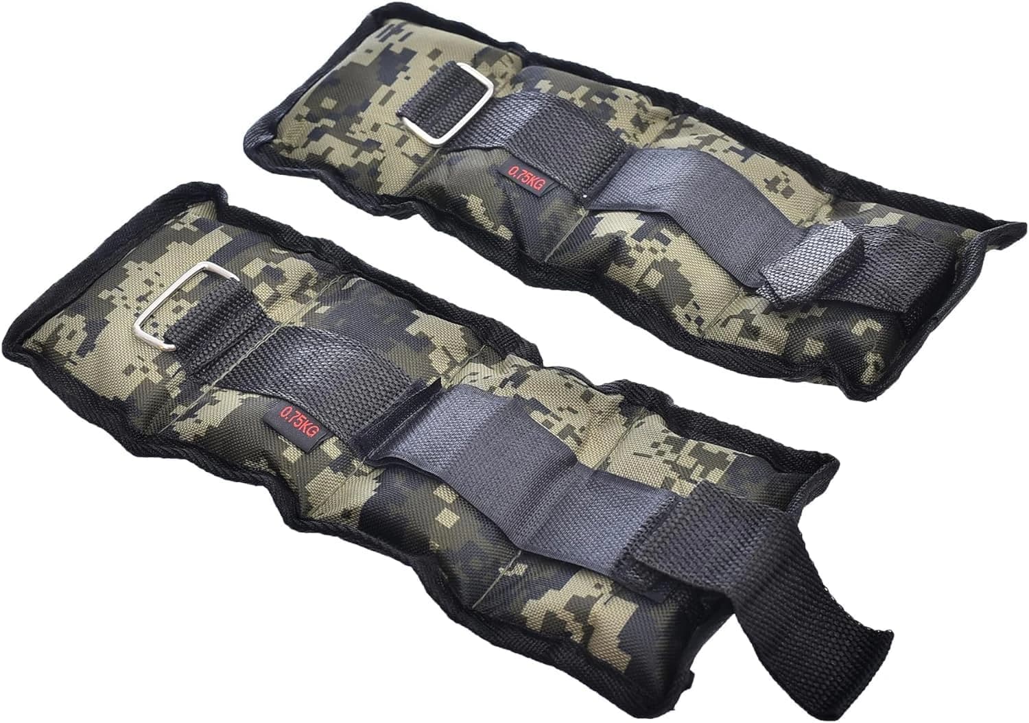 Pair of Hand and Foot Weights Sandbags for Legs and Gym - Camo, Unisex 0.75 KG