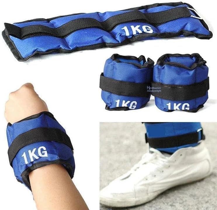 Pair of Hand and Foot Weights Sandbags for Legs and Gym (Multicolor) 5 KG