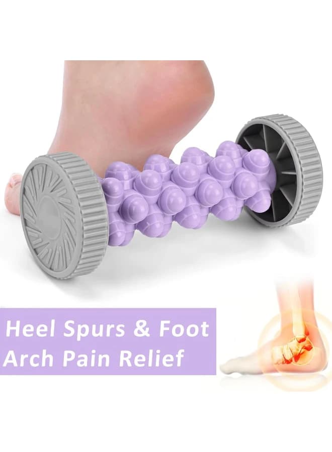 Plantar Fasciitis Roller Foot Massager for Heel Spur Relief - Portable Hand Mass