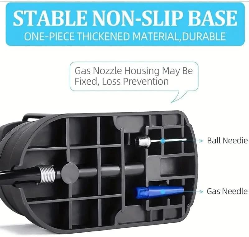 Portable air pump for bicycles, high-pressure foot pump with extra pressure