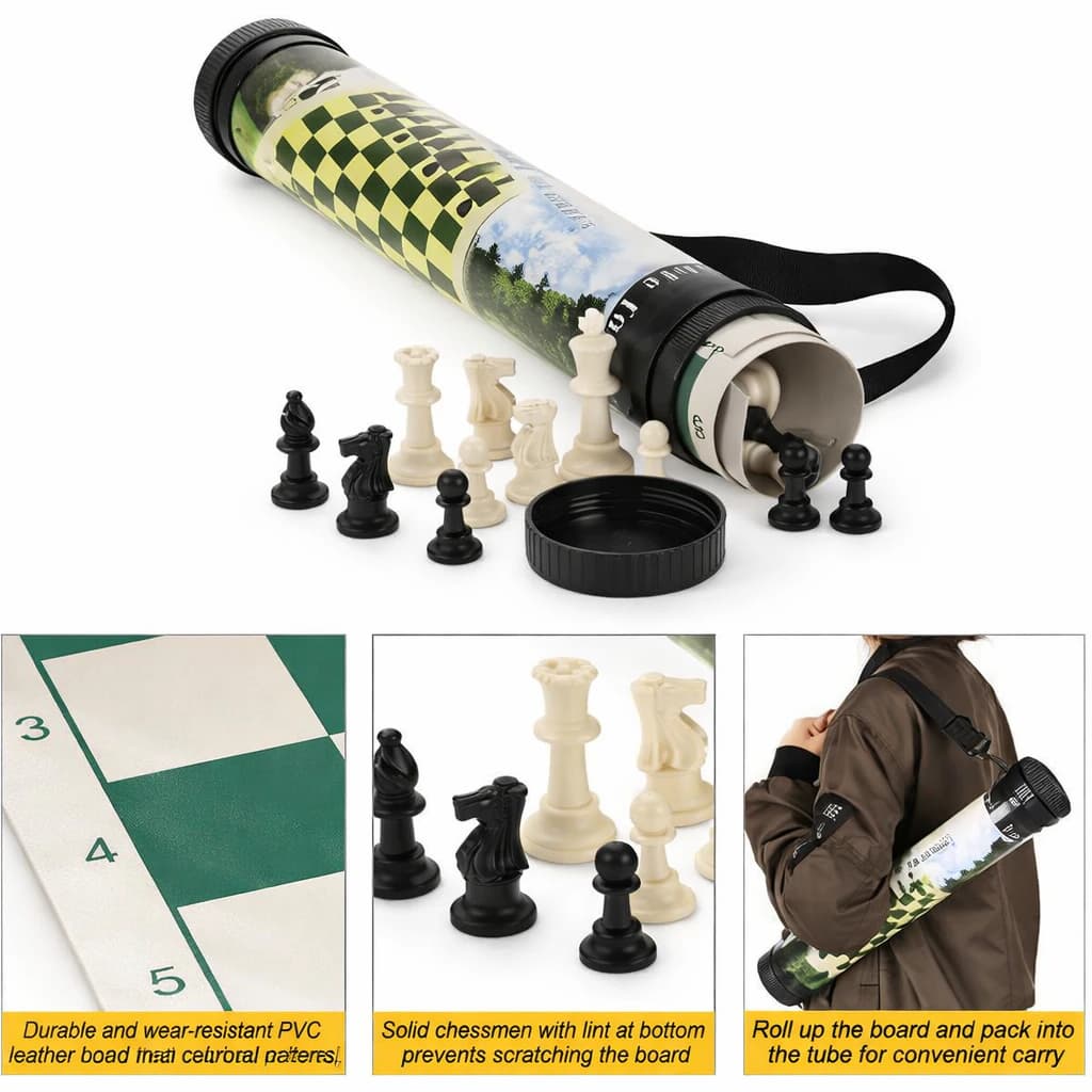 Portable drum chess game for general players, ages 6 and up