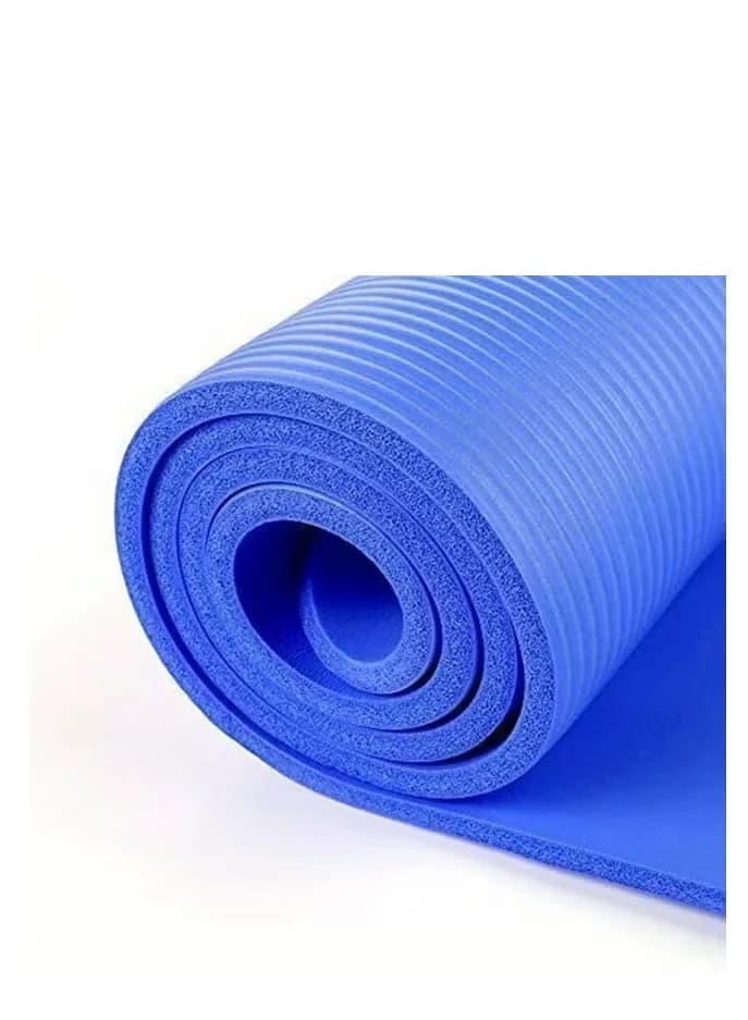 Premium 10mm thick yoga mat with attached strap - ideal for high-intensity 