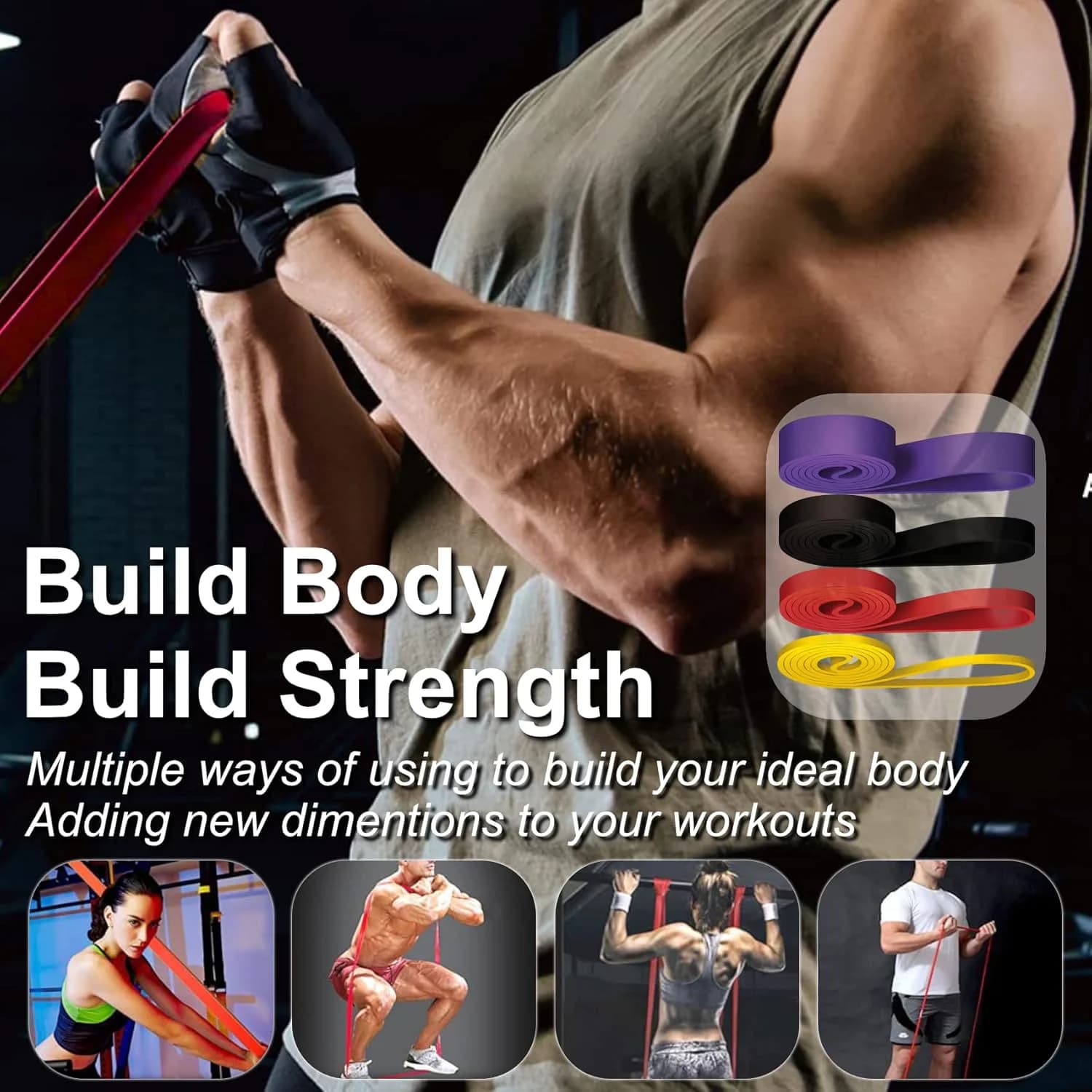 Premium latex resistance band for warm-up, stretching, and strength training 