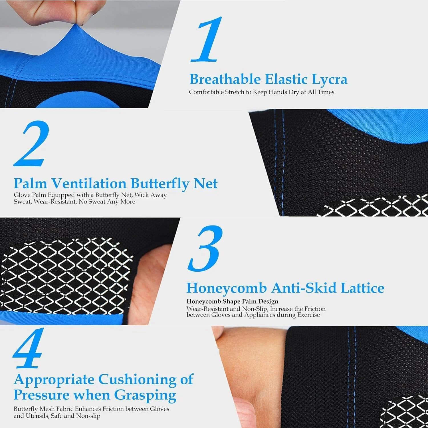 Professional 3 Finger Pool Glove (Bare Ended) - Elastic Lycra Fabric 
