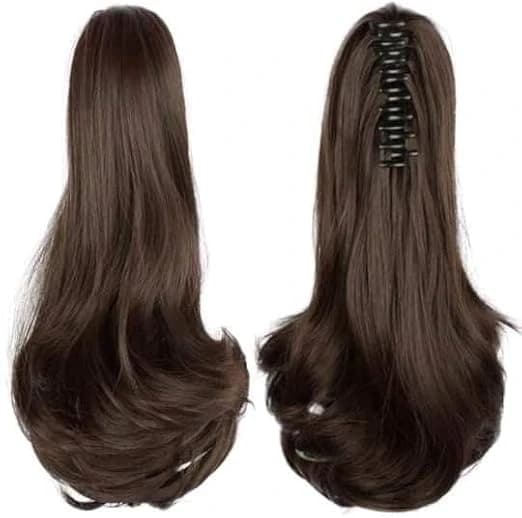 DILLARDS Long Wavy Ponytail Wig Dark Brown