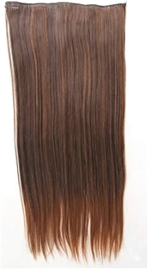 DILLARDS One-Piece Straight Fiber Wig Light Brown 60 cm