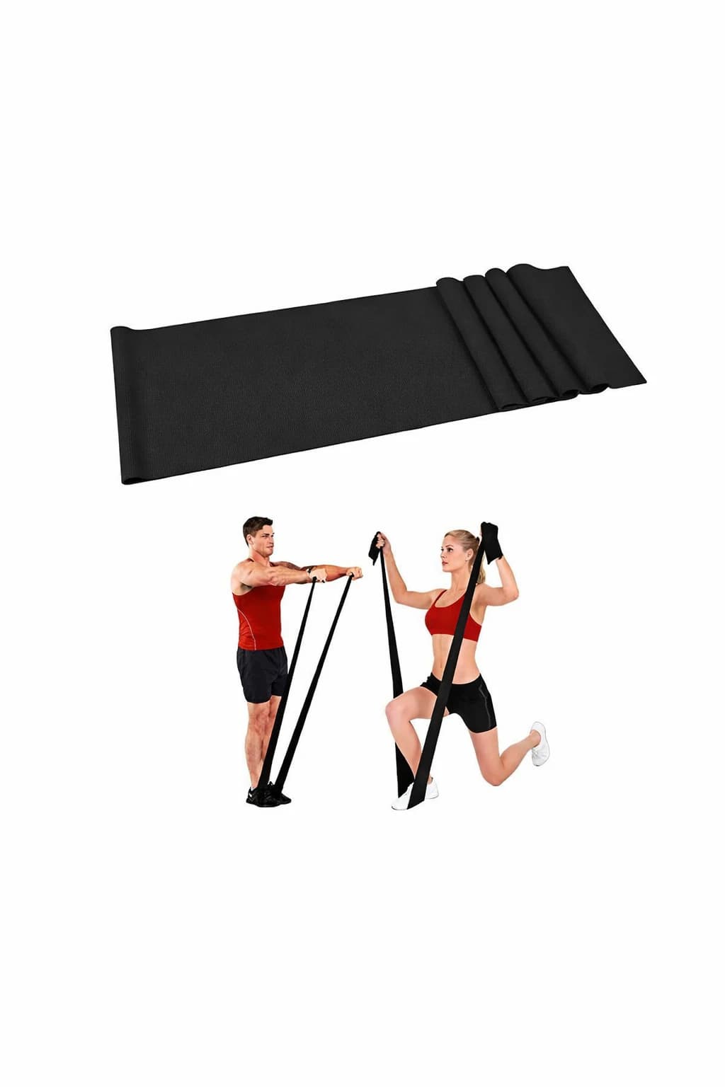 Professional long resistance band made of natural latex, ideal for strength 