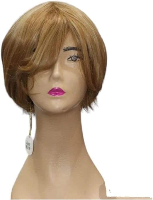 DILLARDS Short Layered Bob Wig Honey Blonde Side Bangs