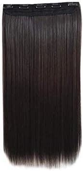 DILLARDS Sew-Free Straight Wig 60 cm Brown 5 Clips