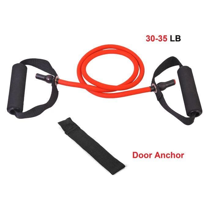 Pull String for Fitness and Aerobics with Door Anchor 30-35 LB - Red