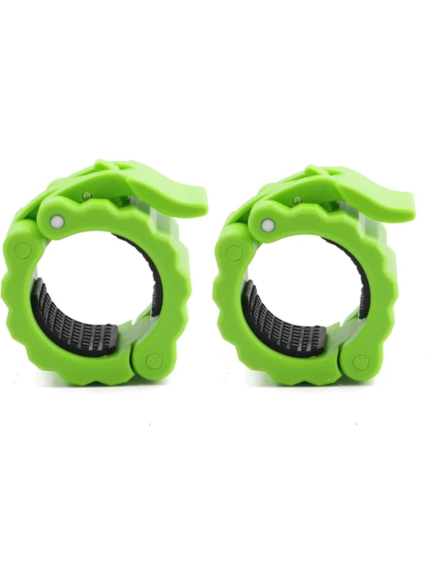 Quick-release barbell clips, barbell hoop clips, 2-inch sports clips in green