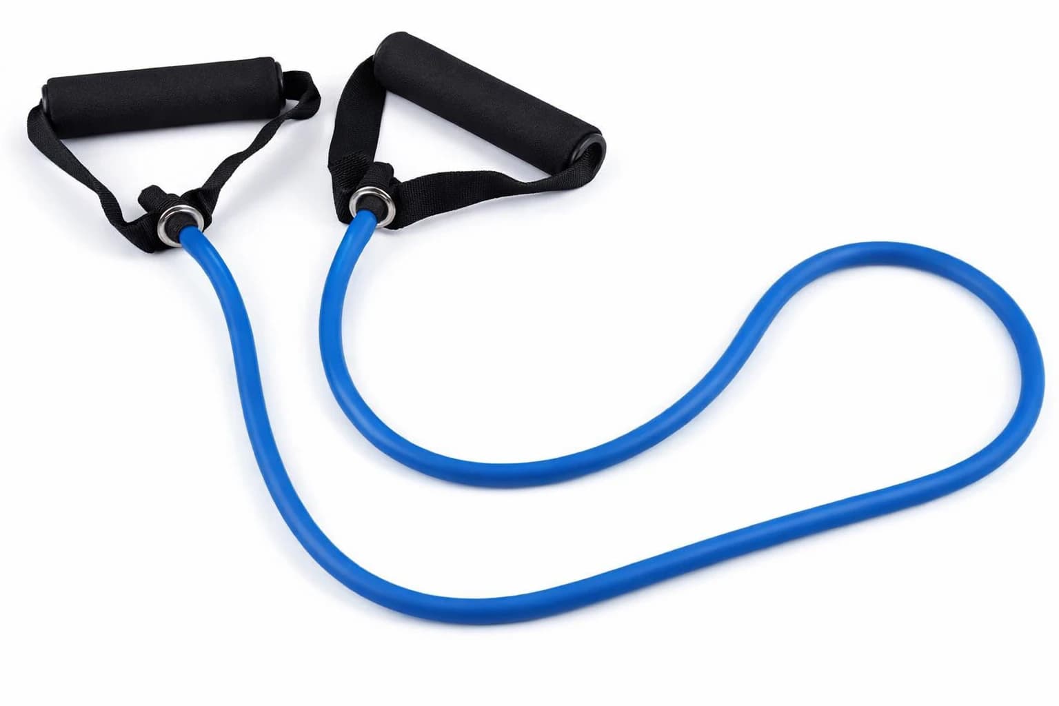 Resistance bands with two handles, exercise bands with door mount,6-8 lbs - Blue