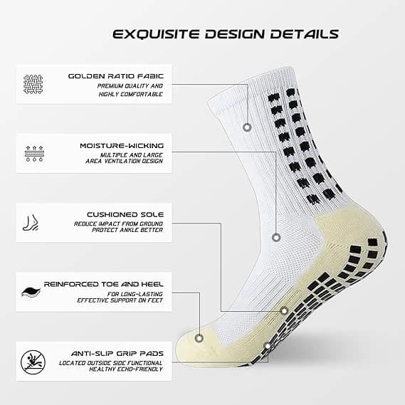 Silicone Football Sports Sock (Multicolor)