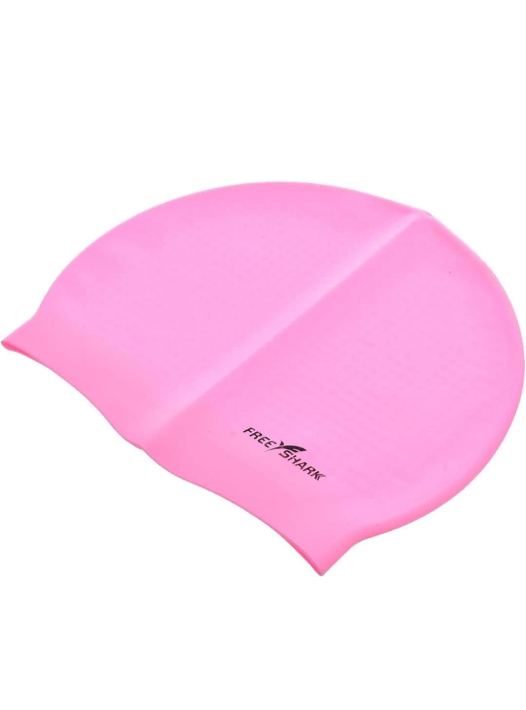 Silicone waterproof swim cap for men and women, flexible fit 