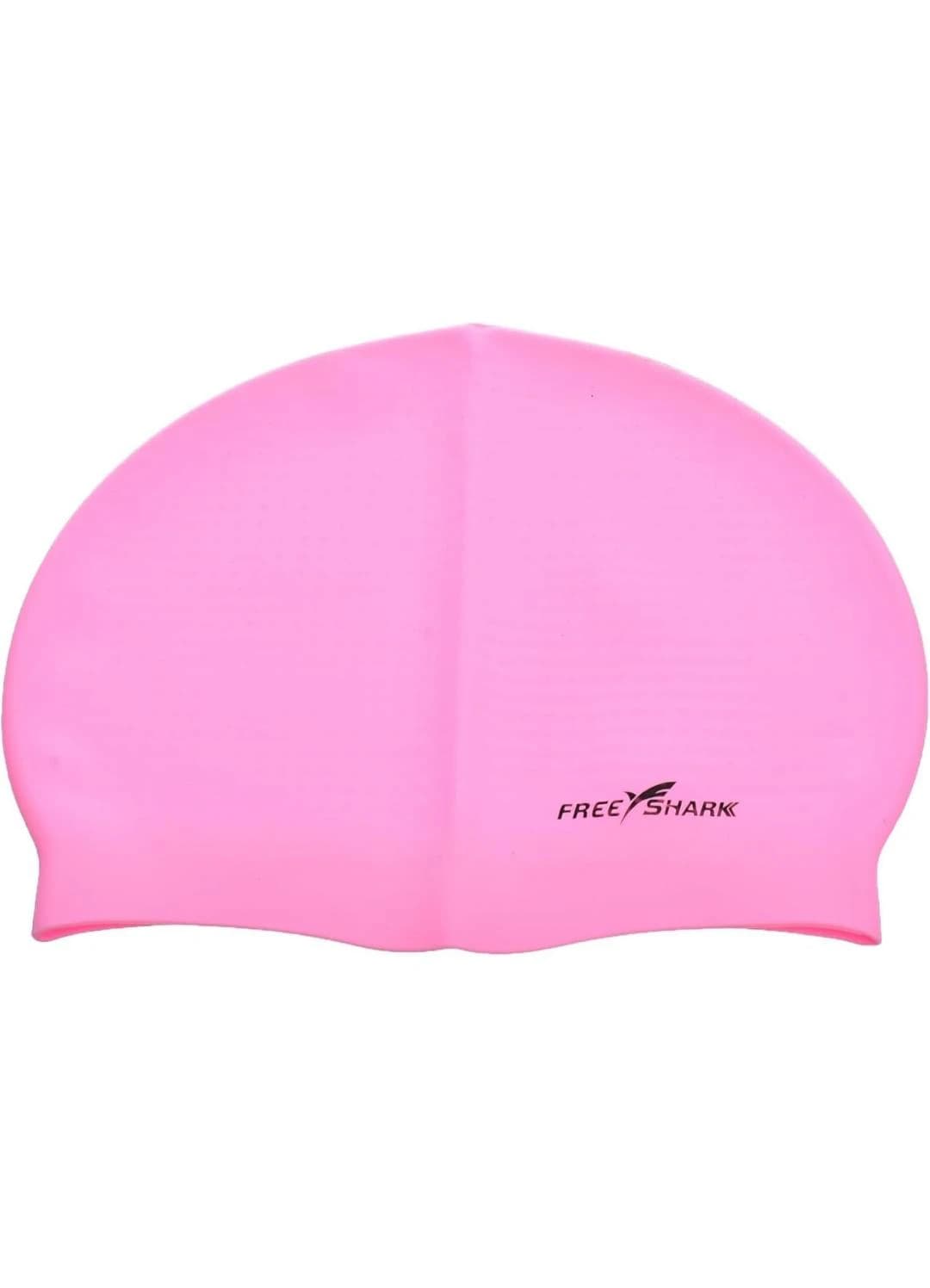 Silicone waterproof swim cap for men and women, flexible fit 