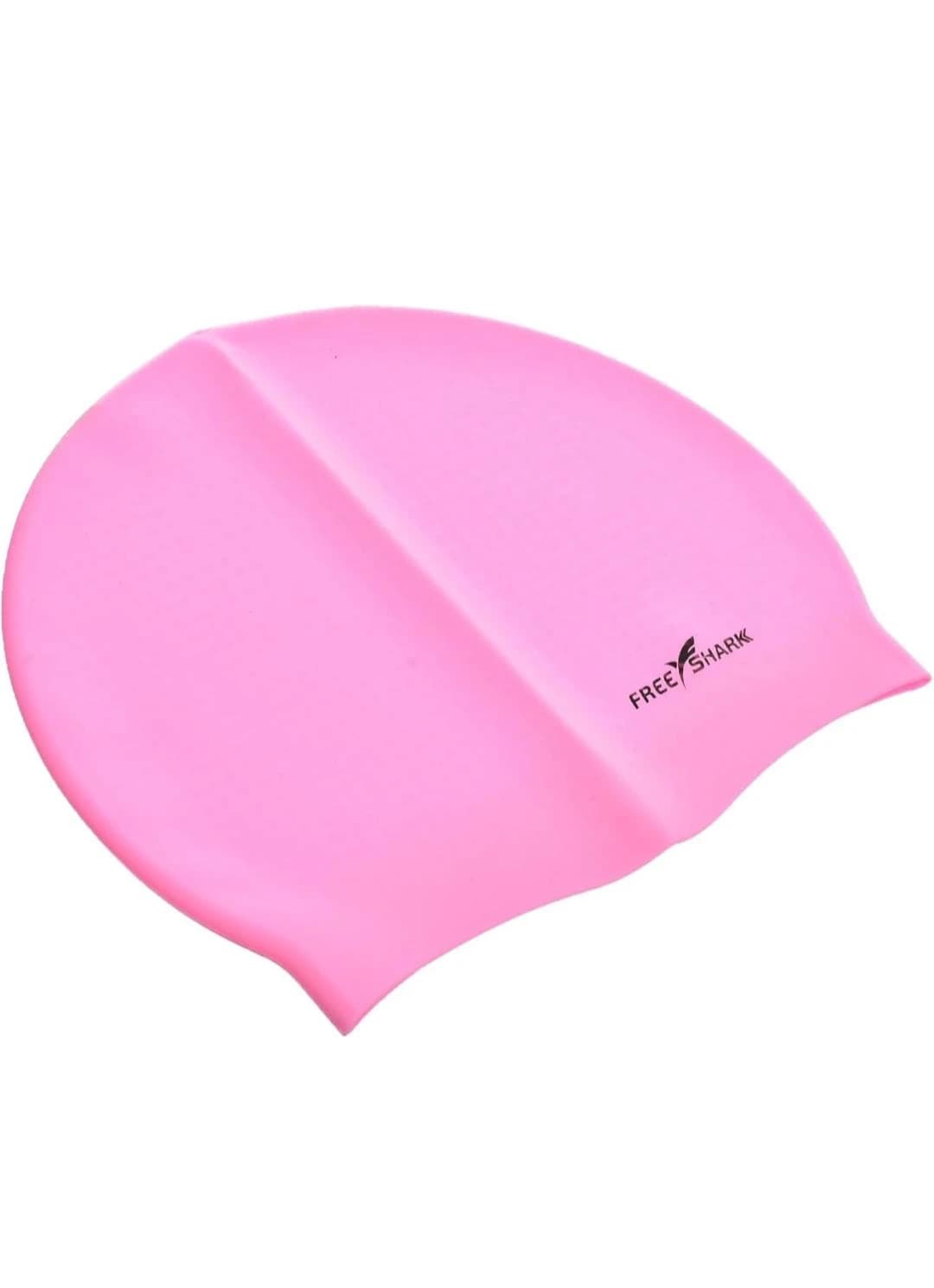 Silicone waterproof swim cap for men and women, flexible fit 