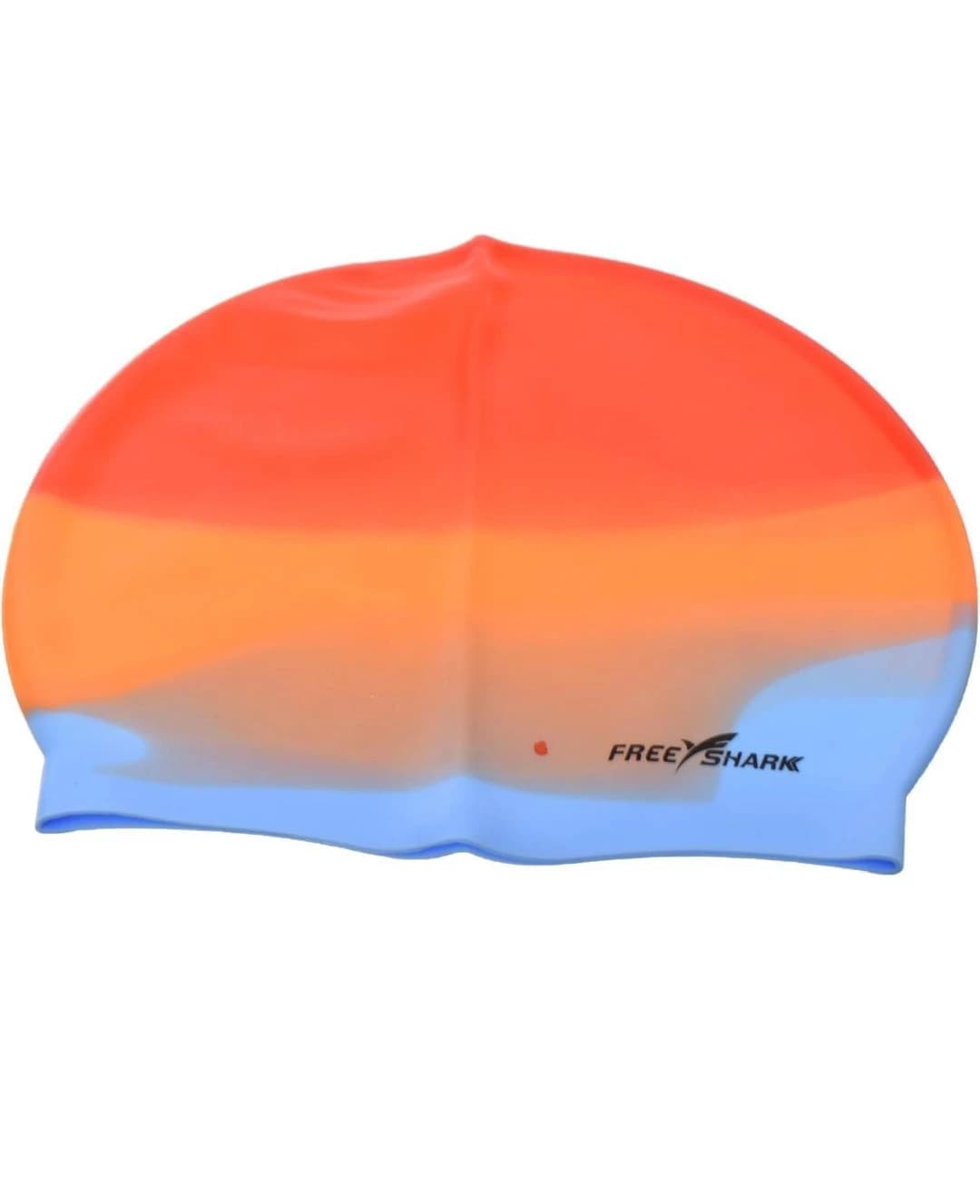 Silicone waterproof swim cap for men and women, flexible fit