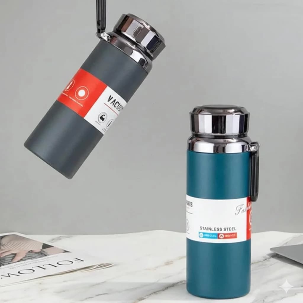Smart Stainless Steel Beverage Bottle - LED Temperature Display - Heat and Cold 
