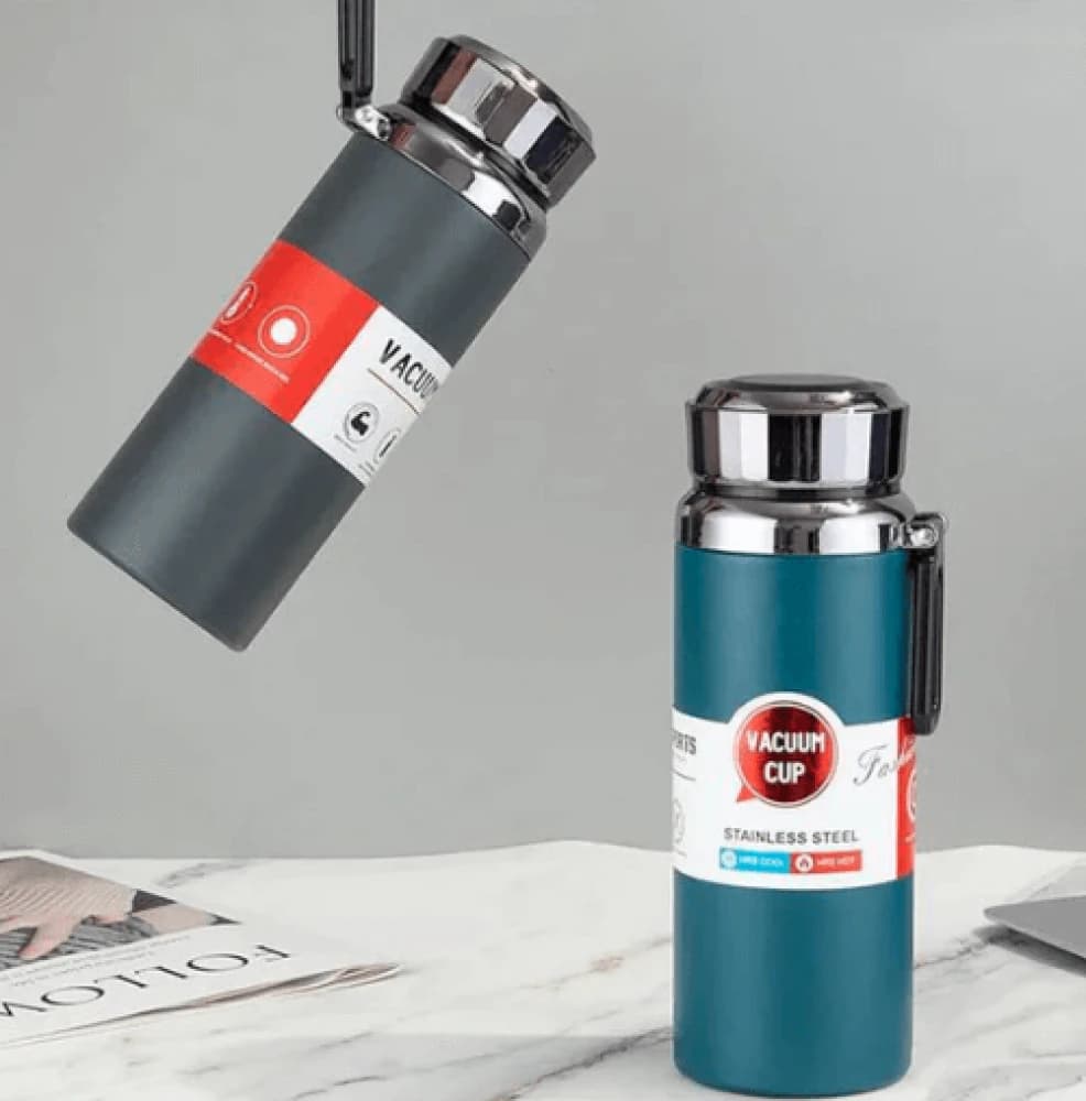 Smart stainless steel beverage bottle - LED temperature display - thermal 