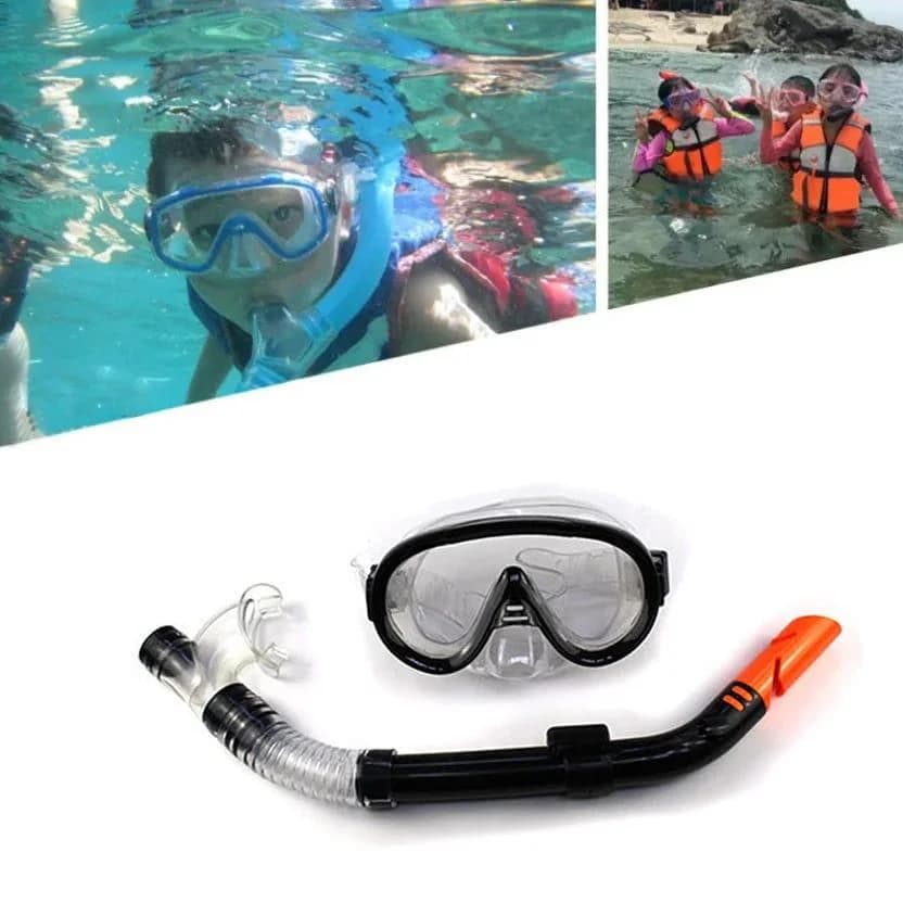 Snorkeling mask - for diving and swimming ( Color may vary )