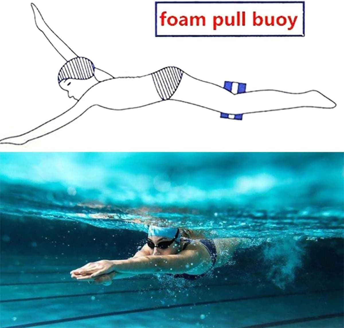Soft Swim Tow Float, EVA Pool Training Aid, Leg And Hip Support For Adults, Kids