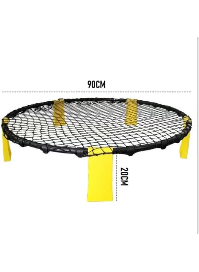 Spike Ball Portable Round Net Beach Ball Set, 3 Balls with Outer Bag