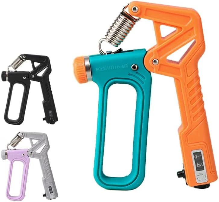 Sports hand grip for strengthening fingers and forearms with digital counter