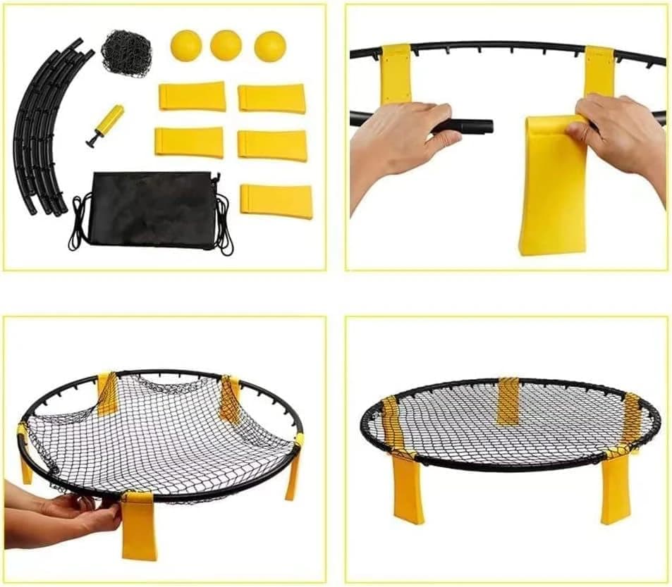 Sports Spike Ball – Circular Bounce Net for Training and Team Play 