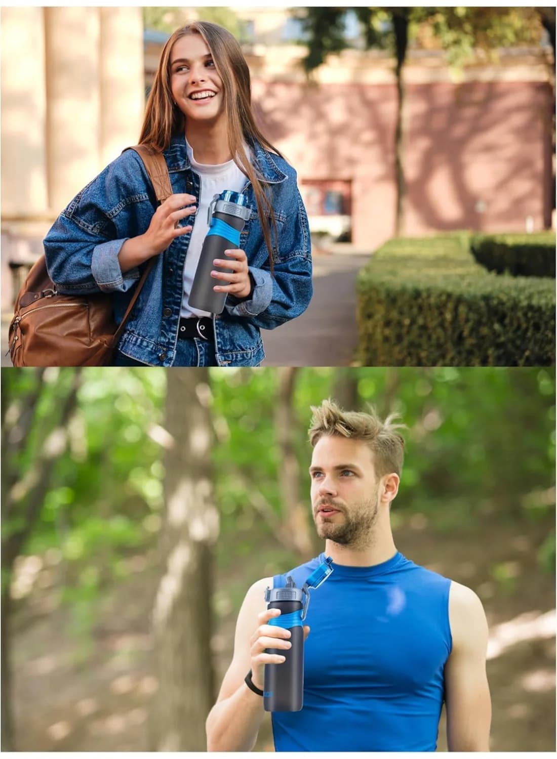 Sports Water Bottle 700 ml, Multicolor, Leakproof, with Flip Lid