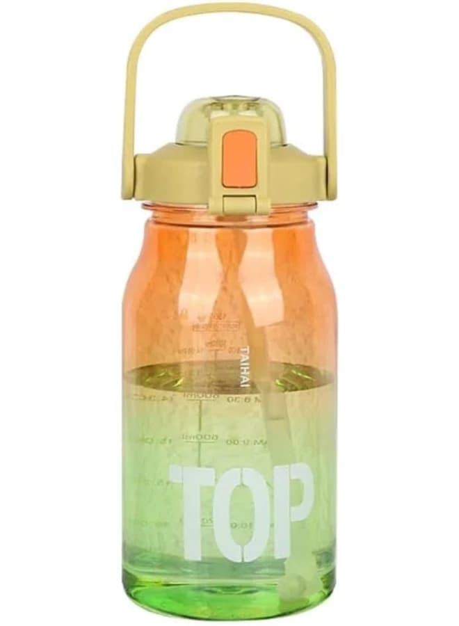 Sports Water Bottle with Flip Cap Fashion Design 1500 ML (Multicolor)