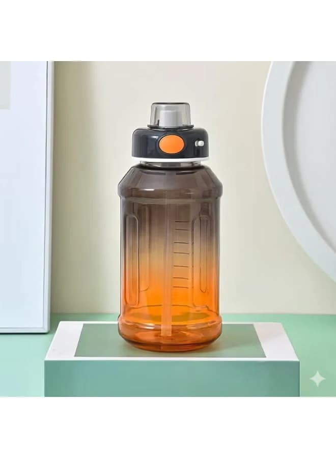 Sports Water Bottle, 1000 ml Capacity, Transparent Gradient Multicolor Design
