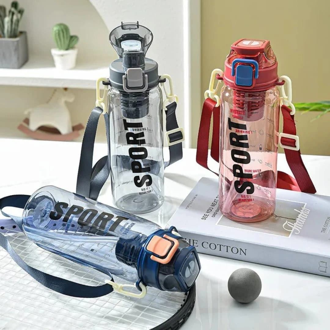 Sports Water Bottle, Modern Design, 900 ML Capacity, with Secure Lock Lid 