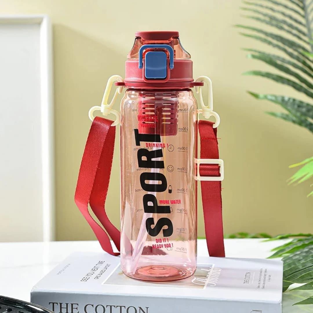 Sports Water Bottle, Modern Design, 900 ML Capacity, with Secure Lock Lid 