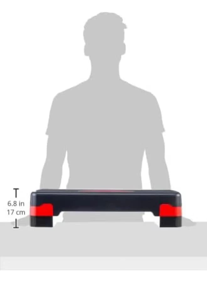 Step-up Aerobic Exercise Platform - Height-Adjustable Fitness Platform with Two 