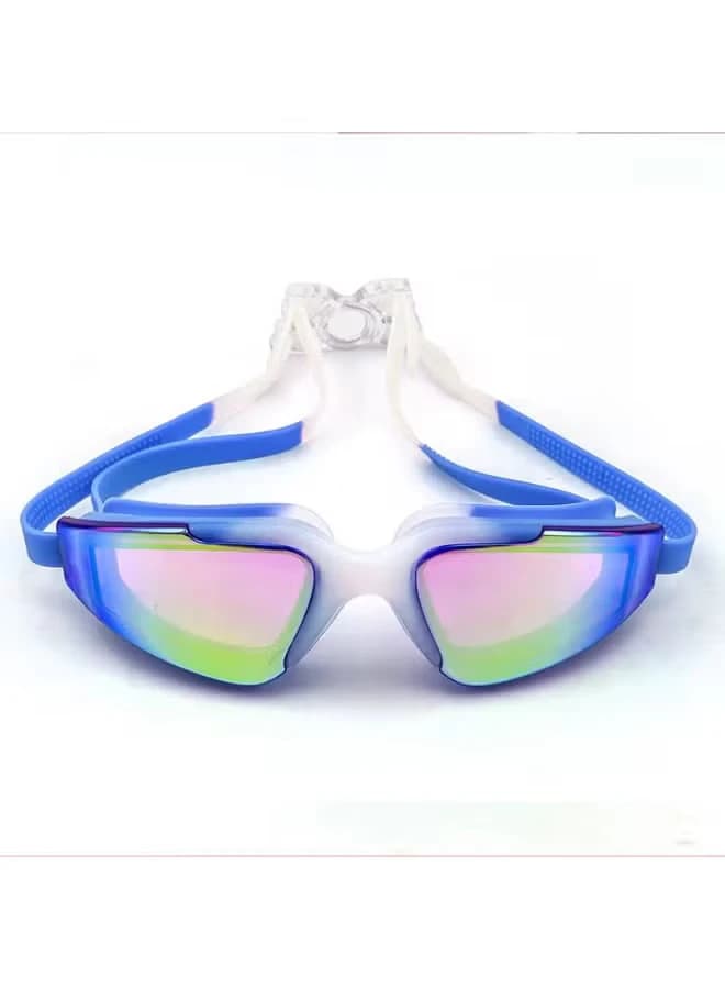 Swimming goggles with clear vision lenses and a back lock for a comfortable fit 