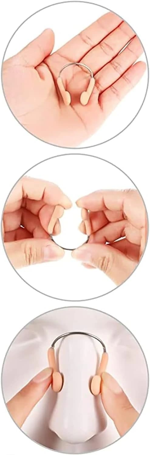 Swimming nose clip, silicone nose plug with flexible storage box 