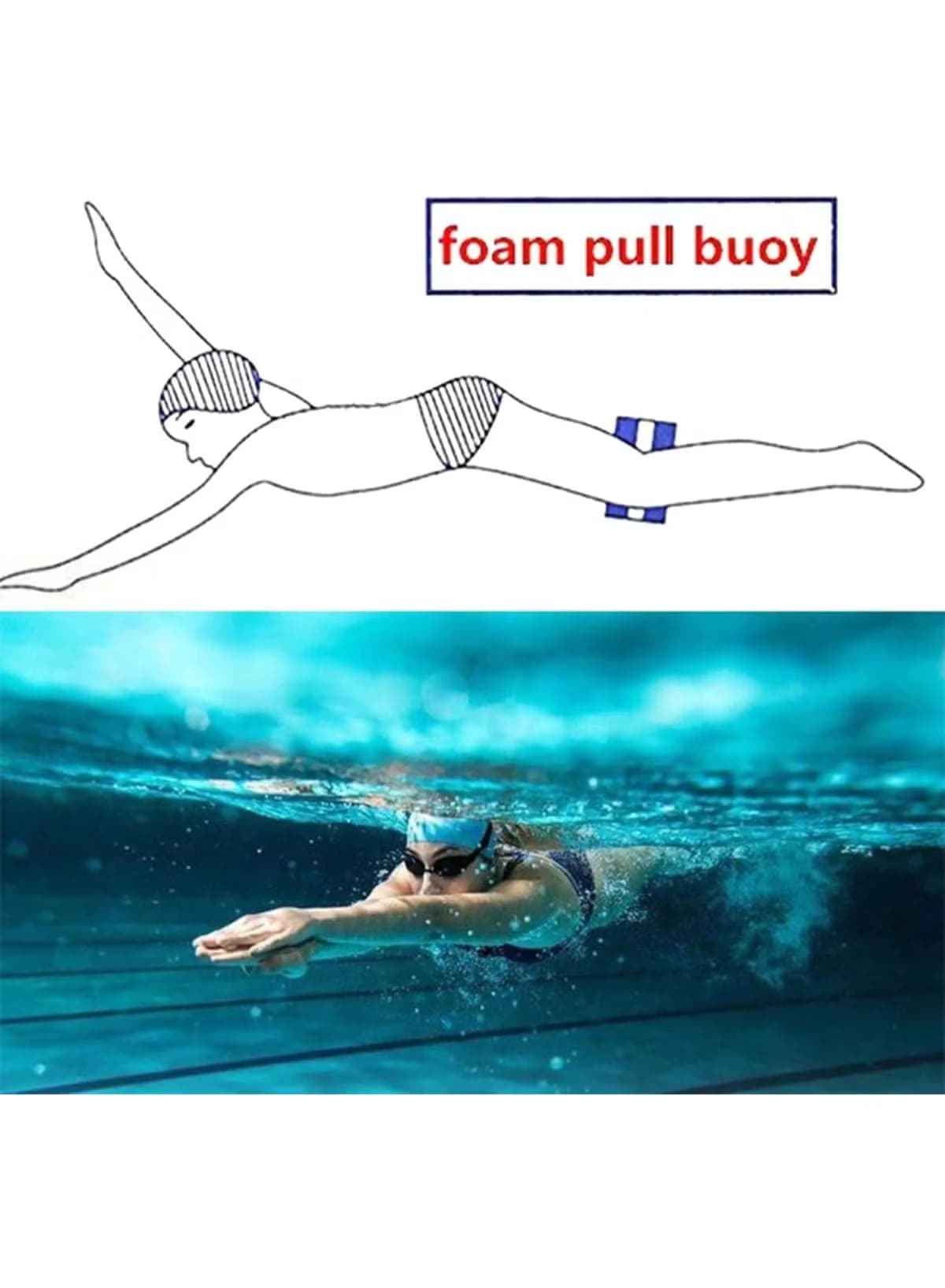 Swimming tow buoy for children and adults, training buoy for swimming in the sea