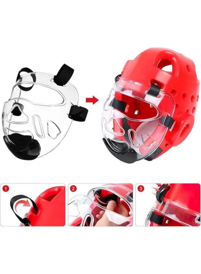 Taekwondo Boxing Mask (Face Shield) Hockey Karate Helmet, Hockey Mask, Boxing
