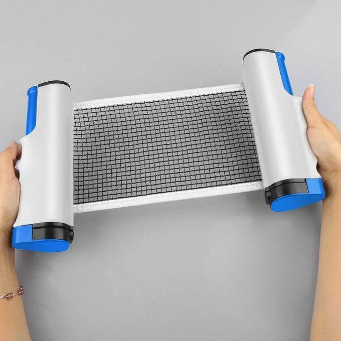 Telescopic Table Tennis Net Rack - Grey/Blue